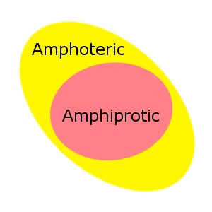 amphoteric substances behaving like bronsted acids as well as bases